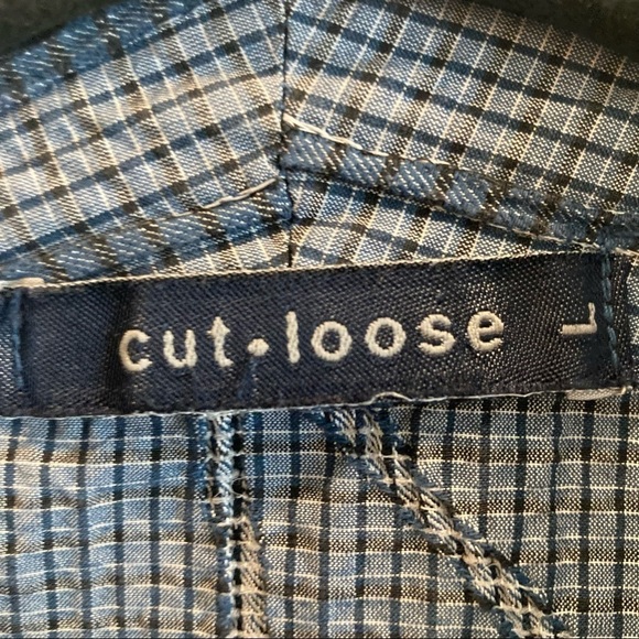 𝅺CUT LOOSE Sz L Lagenlook Button Down Blouse Tunic Unique Ribbed Texture Design - Picture 2 of 12
